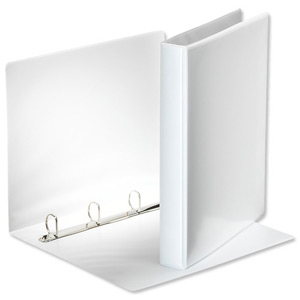 Esselte Presentation Ring Binder Polypropylene 4 D-Ring 25mm A4 White Ref 49702 [Pack 10] Ident: 222D