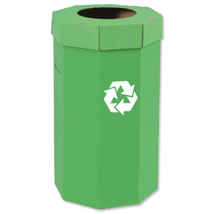 Green Bin for Recycling Waste Capacity 60 Litres [Pack 5] Ident: 519A