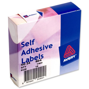 Avery Label Dispenser for Diam.19mm White Ref 24-404 [1400 Labels]