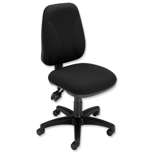 Trexus Intro Operators Chair Asynchronous High Back H490mm Seat W490xD450xH440-560mm Black
