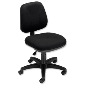 Trexus Intro Operators Chair Fixed Medium Back H390mm Seat W490xD450xH430-540mm Black Ident: 398B