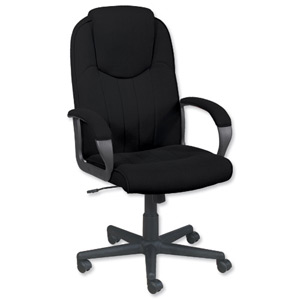 Trexus Intro Managers Armchair High Back 690mm Seat W520xD470xH440-540mm Black Ident: 397B