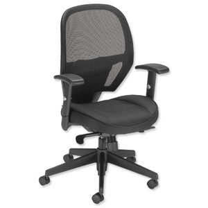 Influx Amaze Chair Synchronous Mesh Seat W520xD520xH470-600mm Black Ref 11186-02Blk Ident: 389A