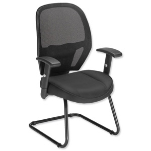 Influx Amaze Visitors Chair Mesh Seat W520xD520xH430mm Black Ref 11186-04Blk Ident: 389C