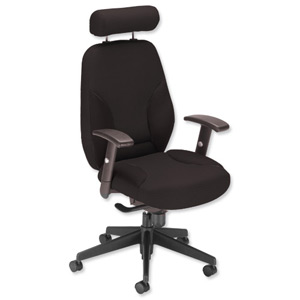 Influx Energize Driver Armchair Seat W520xD480xH500-640mm Black Ref 11185-01Blk Ident: 391B