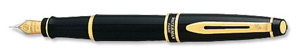 Waterman Expert III Fountain Pen Black Lacquer and 2-Tone Gold-plated Nib Gold Trim Medium Ref S0951660 Ident: 89A