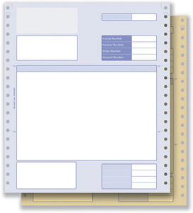 Communisis Sage Compatible Invoice 2 Part NCR Paper with Tinted Copies Ref DUKSA001 [Pack 1000]