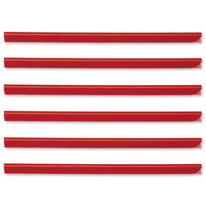 Durable Spine Bars for 60 Sheets A4 Capacity 6mm Red Ref 2931/03 [Pack 50]