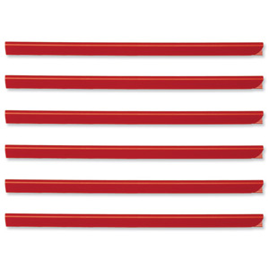 Durable Spine Bars for 60 Sheets A4 Capacity 6mm Red Ref 2931/03 [Pack 50] Ident: 713B