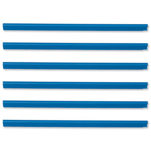 Durable Spine Bars for 60 Sheets A4 Capacity 6mm Blue Ref 2931/06 [Pack 50]