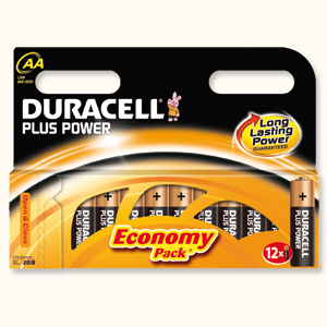 Duracell Plus Power Battery Alkaline 1.5V AA Ref 81275193 [Pack 12]