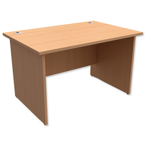 Trexus Classic Desk Panelled Rectangular W1200xD800xH725mm Beech Ident: 435B