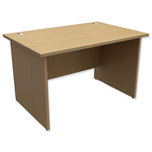 Trexus Classic Desk Panelled Rectangular W1200xD800xH725mm Oak Ident: 435B
