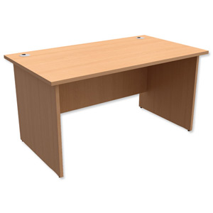 Trexus Classic Desk Panelled Rectangular W1400xD800xH725mm Beech Ident: 435B