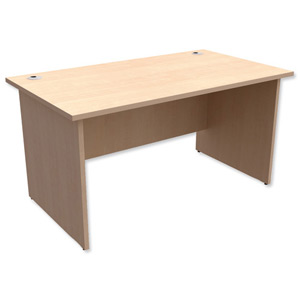 Trexus Classic Desk Panelled Rectangular W1400xD800xH725mm Maple Ident: 435B