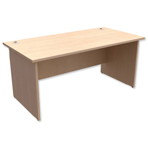 Trexus Classic Desk Panelled Rectangular W1600xD800xH725mm Maple