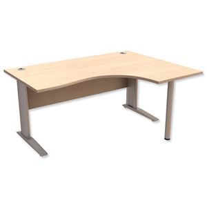 Trexus Premier Cantilever Radial Desk Right Hand W1600xD1200xH720mm Maple Ident: 425A