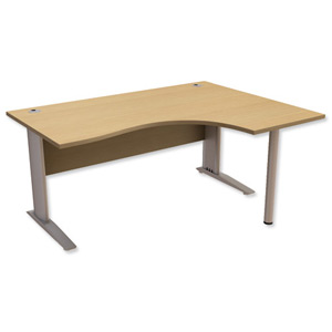 Trexus Premier Cantilever Radial Desk Right Hand W1600xD1200xH720mm Oak Ident: 425A