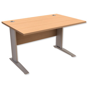 Trexus Premier Cantilever Desk Rectangular W1600xD800xH725mm Beech Ident: 425D