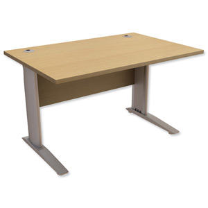 Trexus Premier Cantilever Desk Rectangular W1600xD800xH725mm Oak Ident: 425D