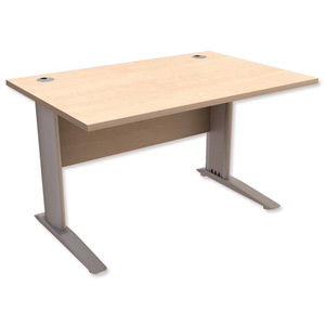 Trexus Premier Cantilever Desk Rectangular W1600xD800xH725mm Maple