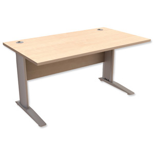 Trexus Premier Cantilever Desk Rectangular W1400xD800xH725mm Maple Ident: 425D