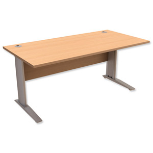 Trexus Premier Cantilever Desk Rectangular W1200xD800xH725mm Beech