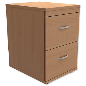 Trexus Filing Cabinet 2-Drawer W480xD600xH720mm Beech Ident: 439A