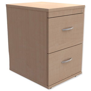 Trexus Filing Cabinet 2-Drawer W480xD600xH720mm Maple Ident: 439A
