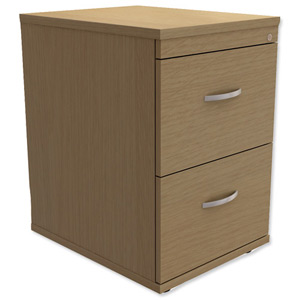 Trexus Filing Cabinet 2-Drawer W480xD600xH720mm Oak Ident: 439A