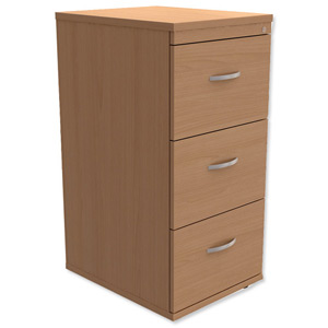 Trexus Filing Cabinet 3-Drawer W480xD600xH1020mm Beech Ident: 439A