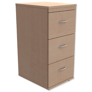 Trexus Filing Cabinet 3-Drawer W480xD600xH1020mm Maple Ident: 439A