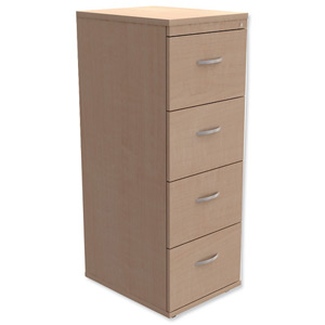Trexus Filing Cabinet 4-Drawer W480xD600xH1320mm Maple Ident: 439A