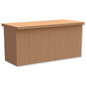 Trexus Rectangular Reception Desk Riser W800xD300xH370mm Beech