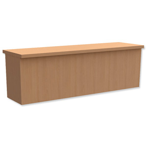 Trexus Rectangular Reception Desk Riser W1200xD300xH370mm Beech Ident: 417A