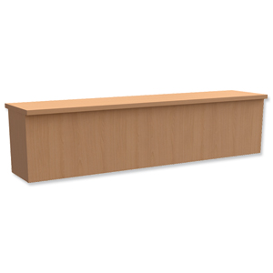 Trexus Rectangular Reception Desk Riser W1600xD300xH370mm Beech