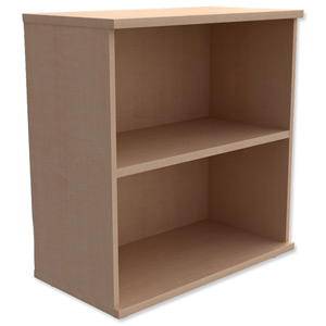 Trexus Low Bookcase with Adjustable Shelf and Floor-leveller Feet W800xD420xH853mm Maple Ident: 438A