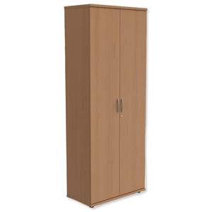 Trexus Tall Cupboard with Lockable Doors W800xD420xH2053mm Beech