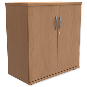 Trexus Low Cupboard with Lockable Doors W800xD420xH853mm Beech