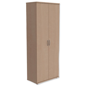 Trexus Tall Cupboard with Lockable Doors W800xD420xH2053mm Maple