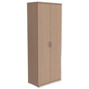 Trexus Tall Cupboard with Lockable Doors W800xD420xH2053mm Maple Ident: 438B