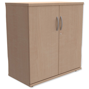 Trexus Low Cupboard with Lockable Doors W800xD420xH853mm Maple