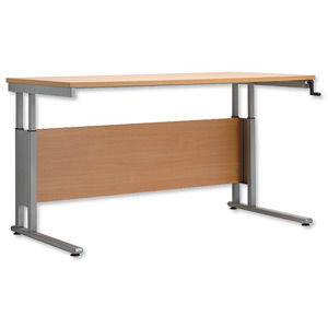 Sonix Rise Desk Height-Adjustable Rectangular 1600x800x660-960mm Beech