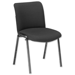Trexus Maxi Stacking Chair High Back Seat W480xD470xH480mm Black Ref PS600