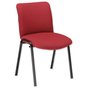 Trexus Maxi Stacking Chair High Back Seat W480xD470xH480mm Burgundy Ref PS600