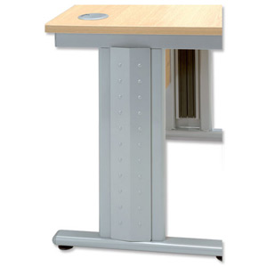 Sonix2 Style Optional Infill Panel Cable Management for Cantilever Desk Leg Silver