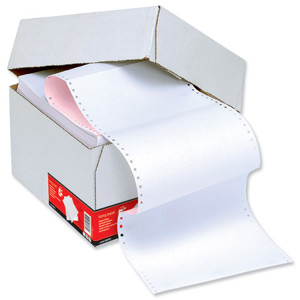 5 Star Listing Paper 2-Part NCR Perforated 56/57gsm 11inchx241mm Plain White/Pink [1000 Sheets] Ident: 20A