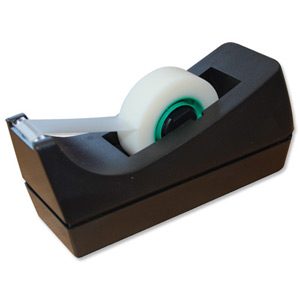 5 Star Tape Dispenser Desktop Roll Capacity 19mm Width 33m Length Black