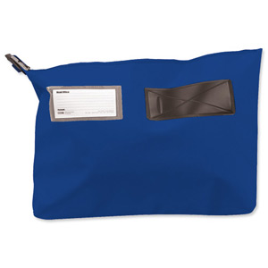 Versapak Mailing Pouch Gusseted Bulk Volume Sealable with Window PVC 510x406x75mm Blue Ref CG6 BL Ident: 161B