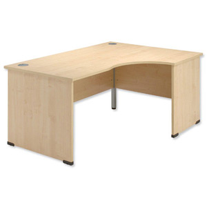 Sonix Classic Radial Desk Right Hand W1800xD1180xH720mm Maple Ref 38